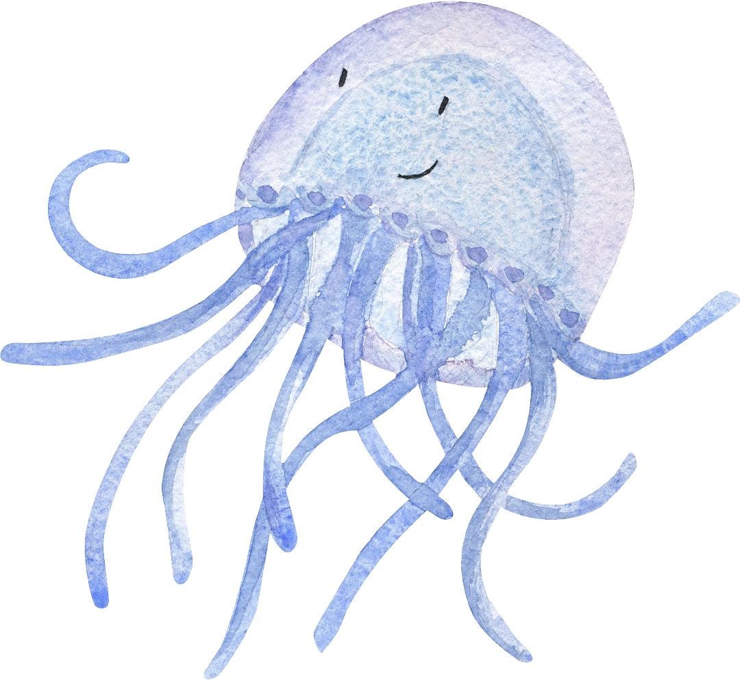 Baby Jellyfish Wall Decal Ocean Sea Life Removable Fabric Wall Sticker