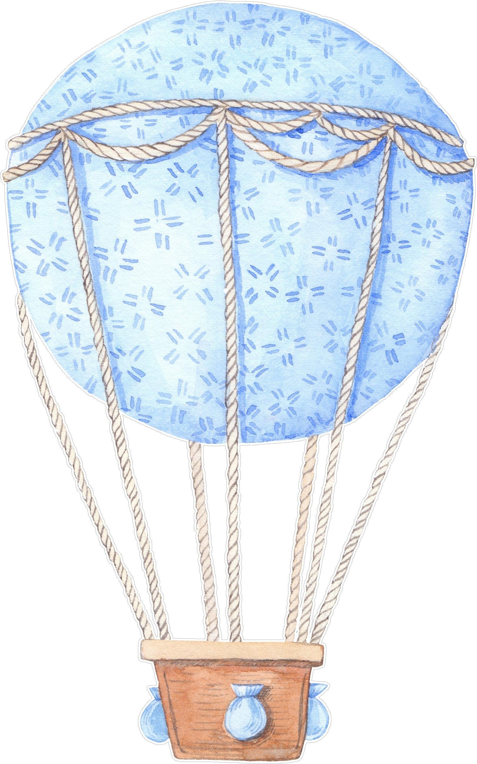 Watercolor Sweet Dreams Hot Air Balloon Wall Decal