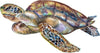 Watercolor Rainbow Sea Turtle Wall Decal Ocean Sea Life Removable Fabric Wall Sticker