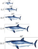 Watercolor Shortfin Mako Shark Wall Decal Ocean Sea Life Removable Fabric Wall Sticker
