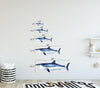 Watercolor Shortfin Mako Shark Wall Decal Ocean Sea Life Removable Fabric Wall Sticker
