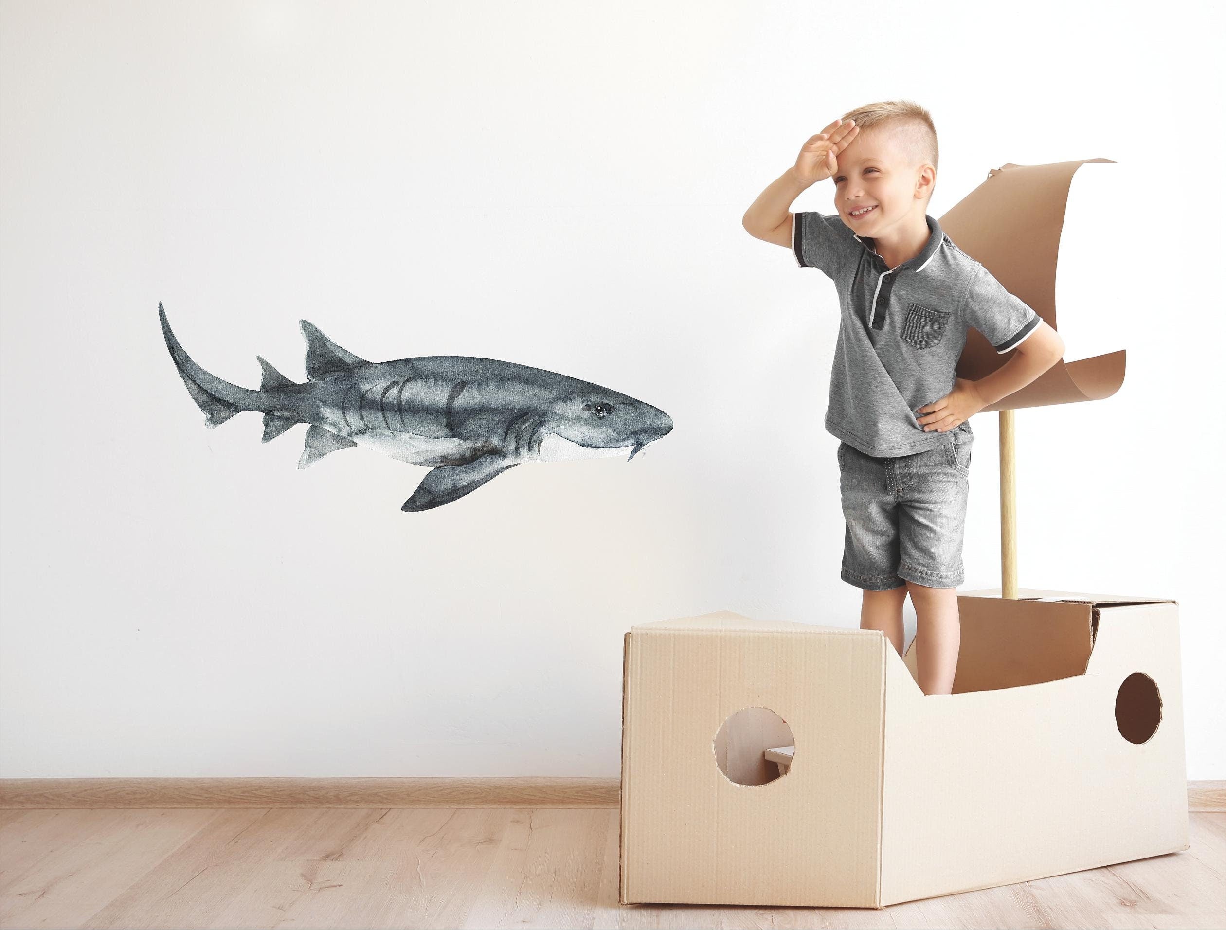 Nurse Shark Wall Decal Ocean Sea Life Removable Fabric Wall Sticker