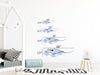 Watercolor Stingray #2 Wall Decal Ocean Sea Life Removable Fabric Wall Sticker