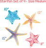 Watercolor Starfish Wall Decal Set of 4 Ocean Sea Life Removable Fabric Wall Sticker