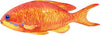 Sea Goldie Fish Wall Decal Ocean Sea Life Removable Fabric Wall Sticker