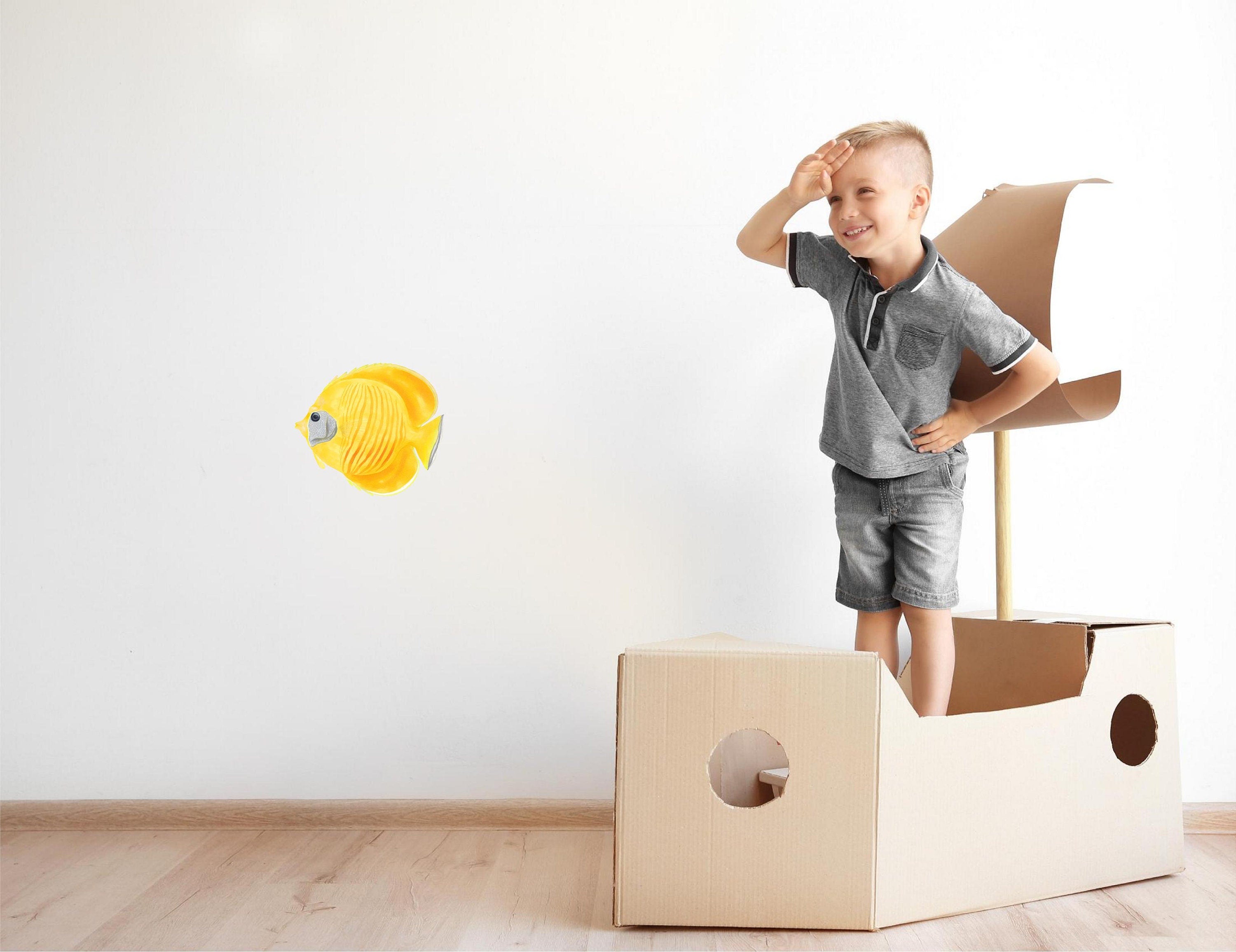 Yellow Butterflyfish #2 Wall Decal Tropical Fish Ocean Sea Life Removable Fabric Wall Sticker