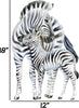 Zebra Wall Decal - Mother & Baby - Fabric Wall Decals - Zoo Animal Wall Sticker - Safari Nursery Decor - Wall Art