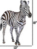 Zebra #2 Wall Decal Safari Animal Wall Sticker Removable Fabric  for Childrens African Safari Kids Peel & Stick Nursery Room Decor