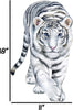 White Tiger Wall Decal Safari Animal Wall Sticker Removable Fabric  for Childrens African Safari Kids Peel & Stick Nursery Room Decor