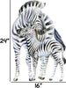 Zebra Wall Decal - Mother & Baby - Fabric Wall Decals - Zoo Animal Wall Sticker - Safari Nursery Decor - Wall Art