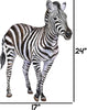 Zebra #2 Wall Decal Safari Animal Wall Sticker Removable Fabric  for Childrens African Safari Kids Peel & Stick Nursery Room Decor