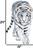 White Tiger Wall Decal Safari Animal Wall Sticker Removable Fabric  for Childrens African Safari Kids Peel & Stick Nursery Room Decor