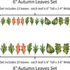 Autumn Leaves Wall Decal Set #1 Watercolor Leaves Woodland Forest Leaf Fauna Peel & Stick Wall Sticker Removable Fabric