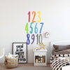 LARGE Watercolor Rainbow Numbers Wall Decal Set | Numbers 1-10 | Colors of the Rainbow