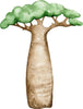 Baobab African Tree Wall Decal Safari Wall Sticker Removable Fabric  Nursery Room Decor