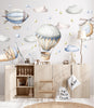 Watercolor Hot Air Balloon Wall Decal Set