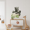 Panther Wall Decal - Fabric Wall Decal - Jungle Animal - Wild Cat Jaguar - Tropical Plants - Safari Nursery Decor