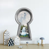 3d Keyhole Fabric Wall Decal - Fairytale Waterfall - 3D Keyhole Wall Sticker - Wonderland Decal - Removable