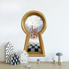 3d Keyhole Fabric Wall Decal - Queen of Hearts Castle - 3D Keyhole Wall Sticker - Wonderland Decal - Removable & Repositionable