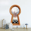 3d Keyhole Fabric Wall Decal - Queen of Hearts Castle - 3D Keyhole Wall Sticker - Wonderland Decal - Removable & Repositionable
