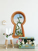 3d Keyhole Fabric Wall Decal - Jack's Beanstalk Fairytale Scene - 3D Keyhole Wall Sticker - Wonderland Decal - Removable