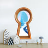 3d Keyhole Fabric Wall Decal - Frozen Ice Castle - Fairytale 3D Hole Wall Sticker - Removable & Repositionable