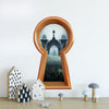 3d Keyhole Fabric Wall Decal - Queen of Spades Castle - Wonderland 3D Hole Wall Sticker - Removable & Repositionable