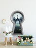 3d Keyhole Fabric Wall Decal - Queen of Spades Castle - Wonderland 3D Hole Wall Sticker - Removable & Repositionable