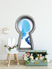 3d Keyhole Fabric Wall Decal - Frozen Ice Castle - Fairytale 3D Hole Wall Sticker - Removable & Repositionable