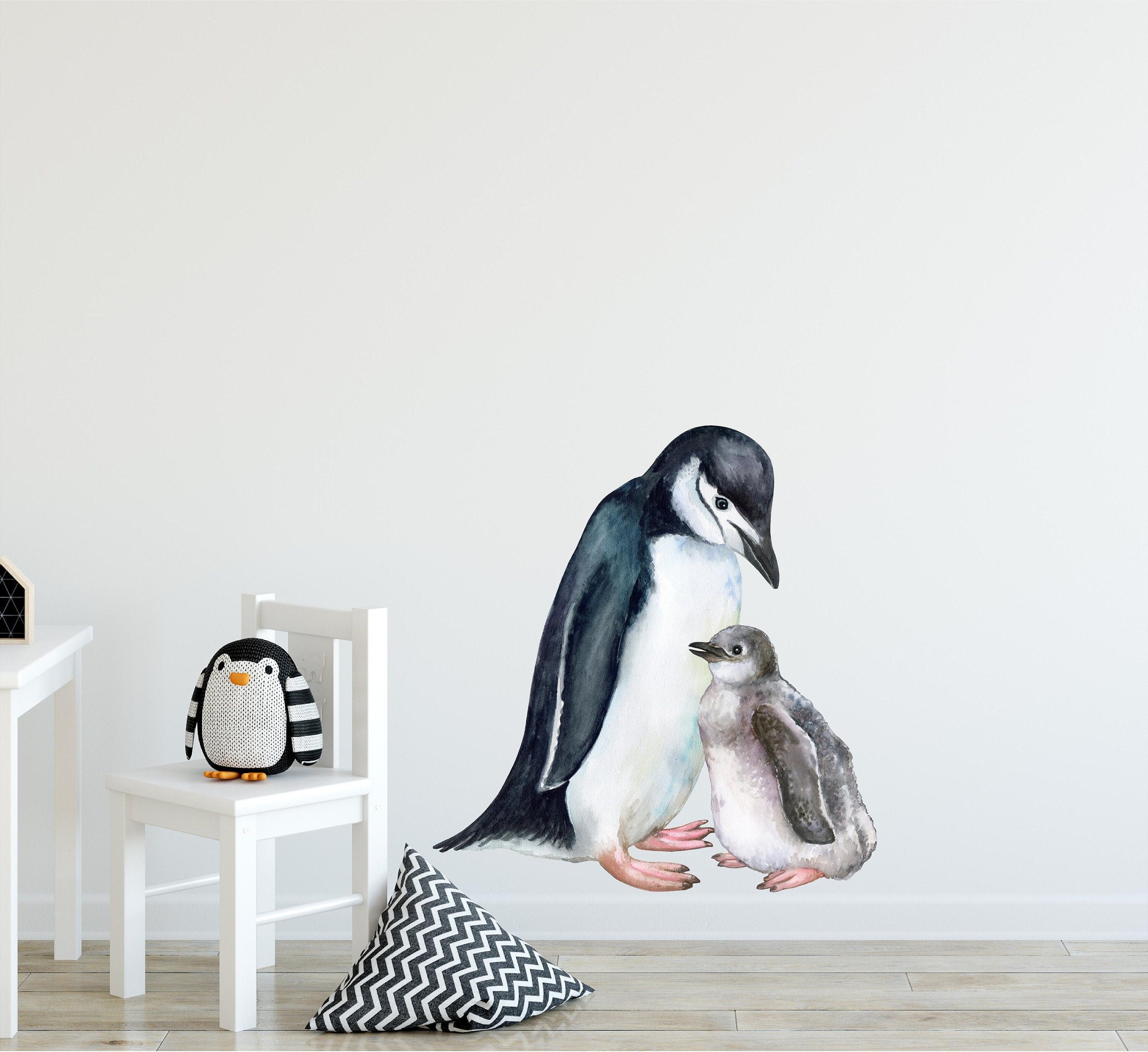 Mother & Baby Penguin Wall Decal | Ocean Collection