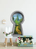 Yellow Brick Road - 3d Keyhole Fabric Wall Decal - OZ Emerald City Castle - 3D Keyhole Wall Sticker - Wonderland Decal - Removable