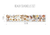 Beach Seashells Wall Decal Set Nautical Ocean Sea Shells Starfish Wall Sticker