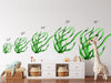 Green Seaweed #7 Wall Decal Deep Sea Ocean Algae Removable Fabric Wall Art Sticker
