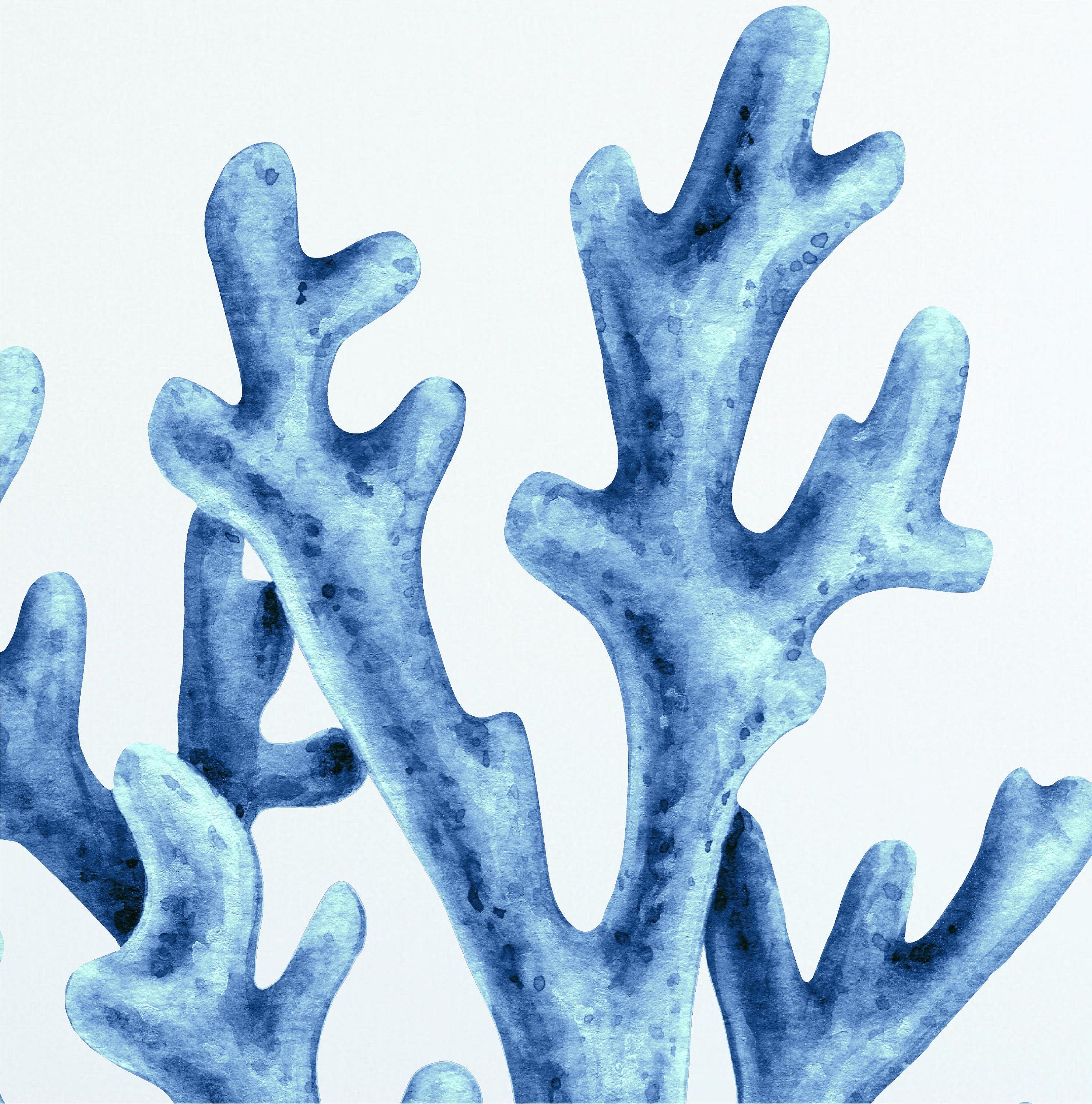 Baby Blue Coral Wall Decal Ocean Sea Coral Reef Removable Fabric Wall Sticker