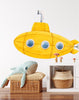 Yellow Submarine Wall Decal Ocean Adventure Wall Sticker Deep Sea Boat Wall Art for Kids Room Nursery Decor