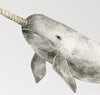 Whimsical Narwhal Fabric Wall Decal - Sea Whale Ocean Animal - Removable Nursery Sticker for Baby Room Decor