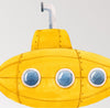 Yellow Submarine Wall Decal Ocean Adventure Wall Sticker Deep Sea Boat Wall Art for Kids Room Nursery Decor