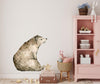 Whimsical Bear Cub Wall Decal Woodland Forest Animal Wildlife Baby Bear Removable Peel and Stick Fabric Nursery Decor