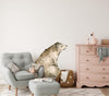 Whimsical Bear Cub Wall Decal Woodland Forest Animal Wildlife Baby Bear Removable Peel and Stick Fabric Nursery Decor