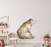 Whimsical Bear Cub Wall Decal Woodland Forest Animal Wildlife Baby Bear Removable Peel and Stick Fabric Nursery Decor