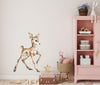 Whimsical Fawn Baby Deer Wall Decal Woodland Forest Animal Wildlife Removable Peel and Stick Fabric Nursery Decor