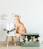 Whimsical Fox Wall Decal Woodland Forest Animal Wildlife Removable Peel and Stick Fabric Nursery Decor