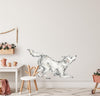 Whimsical Wolf Wall Decal Woodland Forest Animal Wildlife Removable Peel and Stick Fabric Nursery Decor