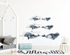 Baby Beluga Whales Wall Decal Set of 2 Removable Sea Animal Fabric Vinyl Wall Sticker