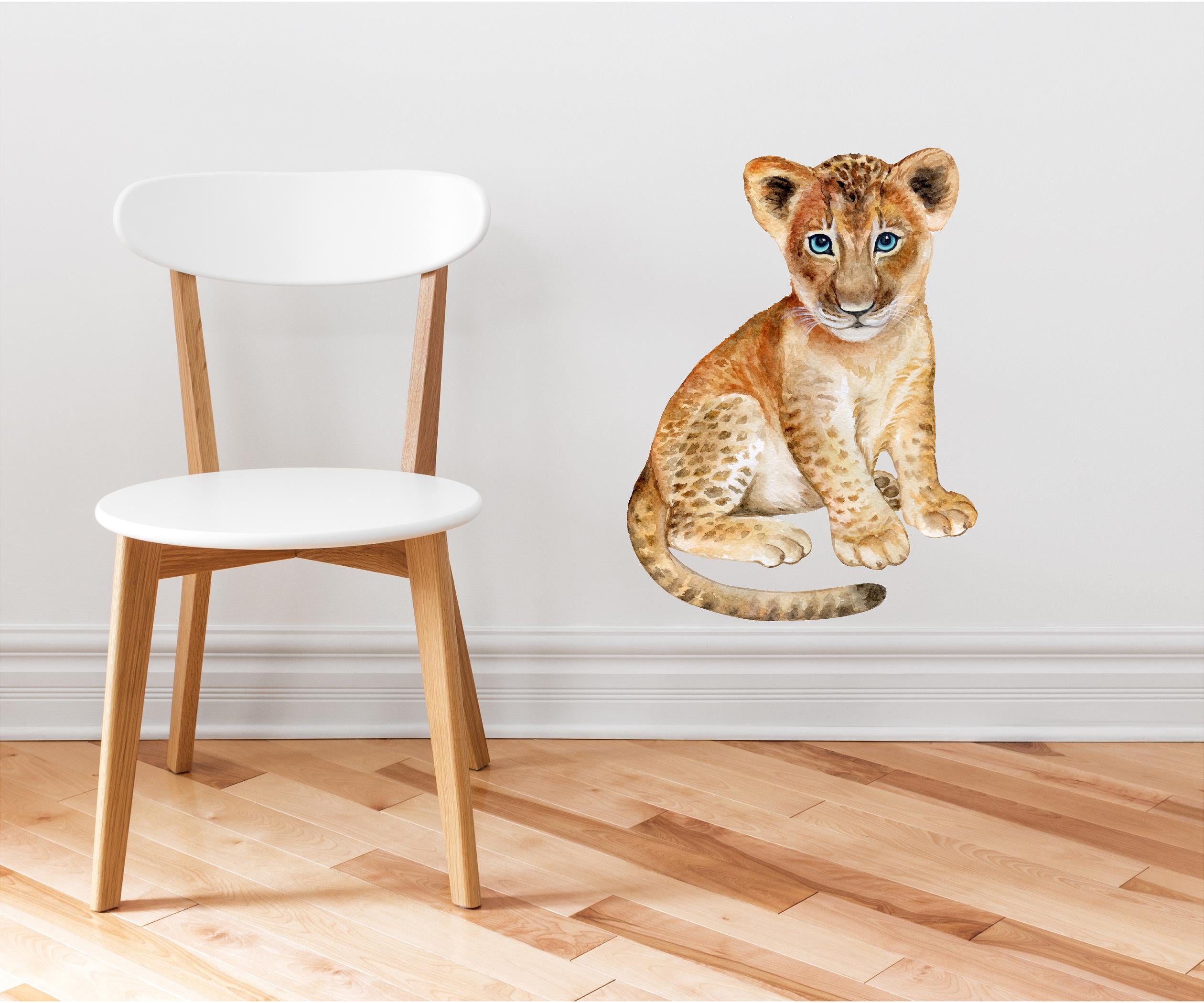 Baby Lion Wall Decal Safari Animal Wall Sticker Removable Fabric Vinyl | DecalBaby