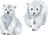 Load image into Gallery viewer, Baby Polar Bear Wall Decal Set of 2 Cub Bears Arctic Ocean Sea Animals Watercolor Wall Sticker | DecalBaby