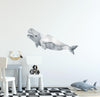 Load image into Gallery viewer, Watercolor Beluga Whale 4 Wall Decal Removable Sea Animal Fabric Vinyl Wall Sticker | DecalBaby