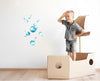 Watercolor Blue Bubbles #2 Wall Decal Set Ocean Sea Soap Bubble Wall Stickers Wall Art Kids Playroom Whimsical Nursery Decor | DecalBaby