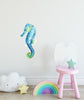 Blue Green Seahorse Wall Decal Ocean Sea Life Removable Fabric Wall Sticker | DecalBaby