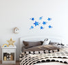 Watercolor Blue Star Wall Decal Set, Space Stars Vinyl Wall Stickers | DecalBaby